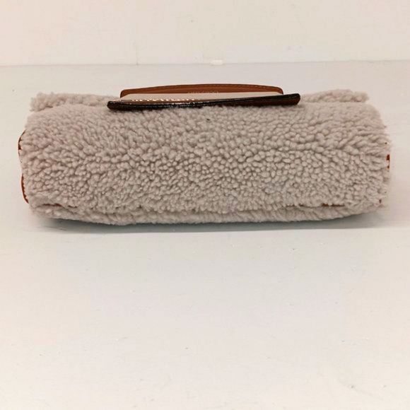 Jimmy Choo Carolina Shearling Shoulder Bag - Cream Multi - Picture 14 of 16